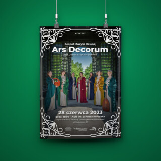 mockup plakatu koncertu zespołu Ars decorum